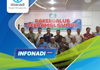 Plt Direktur Utama Perumda Tirtanadi Ewin Putra Terpilih Jadi Ketua Perpamsi Sumut Hasil Rakerdalub.